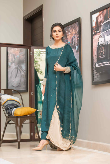DUPPATTA -BRONZED EMERALD